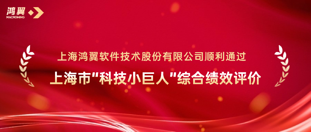 喜報(bào)！鴻翼順利通過(guò)上海市“科技小巨人”綜合績(jī)效評(píng)價(jià)